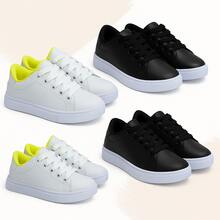 KIT 4 Modern Comfortable Boys' Sneakers For Everyday School Use! - White - View 3