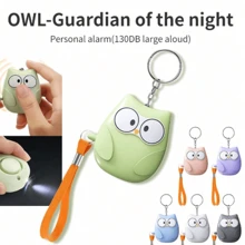 Mini alarme personnelle aigle, alarme sonore et lumineuse avec éclairage d'urgence, design compact et mignon, alarme haute puissance de 130 dB, convient pour les femmes seules, les personnes âgées vivant seules, le jogging, la randonnée