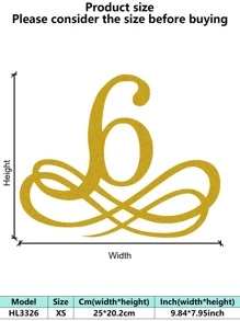 1PC Rustproof Wrought Iron Wall Art - European Vintage Baroque Golden Decorative Painting Artistic Letter Wall Mura Room Decor Bedroom Decor Home Decor Wall Decor