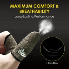 专业防汗纯银纤维游戏指套带金属盒，高密度超导纤维指套，适用于手游配件 - 彩色 - 查看 5