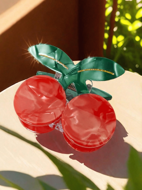 1pc Strawberry & Cherry High Quality Acetate Handmade Hair Clip Hair Claws Claw Clips Hair Clips Hair Jaw Clip Hair Clamps Hair Clutch Hair Catcher Clip