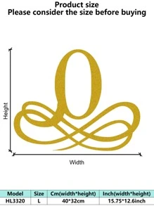 1PC Rustproof Wrought Iron Wall Art - European Vintage Baroque Golden Decorative Painting Artistic Letter Wall Mura Room Decor Bedroom Decor Home Decor Wall Decor