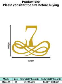 1PC Rustproof Wrought Iron Wall Art - European Vintage Baroque Golden Decorative Painting Artistic Letter Wall Mura Room Decor Bedroom Decor Home Decor Wall Decor