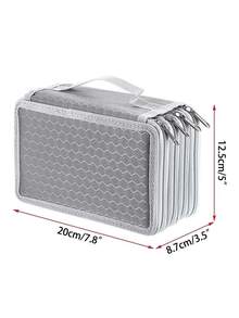 School Pencil Case/Box Pencil Case/Four Layer Pencil Case With 72 Color Holes/School Supplies/Papela Marisa - 灰色 - 查看 1