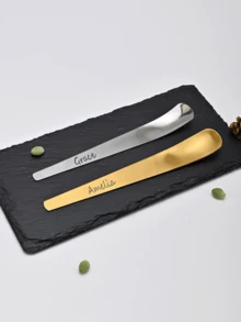Stainless Steel Creative Curved Metal Stirring Spoon, Suitable For Coffee, Milkshakes, Smoothies, Cocktails, Juices, Desserts, Portable, Suitable For Home, Bar, Cafe Use, And An Easter Gift Choice - Laser-stainless Steel Ice Cream Scoop - View 3