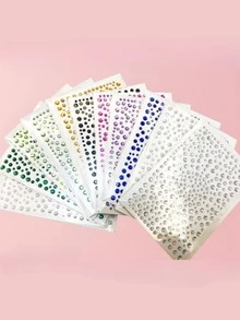 880pcs Gem Bead Stickers Rhinestones For Crafts Self Adhesive Jewels Acrylic DIY Craft Decorative Rhinestone Stickers For Girls Kid, Kid Craft Craft Kids, Sticker>Kids Stickers, Gemstone Sticker,Gem Stickers,Arts And Crafts Kids,Small Stickers , Back To School Gifts