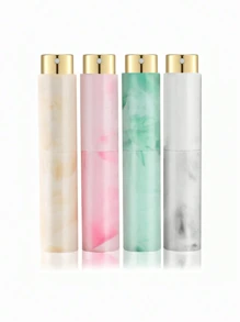 1pc Rotational Perfume Refillable Bottle - 10ml Marble Design Empty Cologne Dispenser Atomizer Spray Bottle, Mini Travel Perfume Bottle For Women Men
