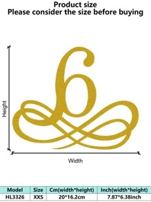 1PC Rustproof Wrought Iron Wall Art - European Vintage Baroque Golden Decorative Painting Artistic Letter Wall Mura Room Decor Bedroom Decor Home Decor Wall Decor