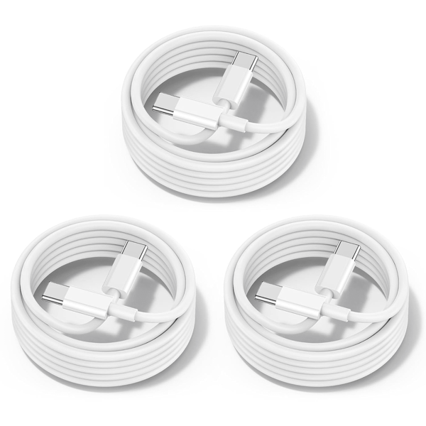 1 pieza/2 piezas/3 piezas Cable USB C a USB C, Cable de carga rápida USB C de 20W, Cable USB C de 3.3 pies/6.6 pies compatible con iPhone 15/Pro/Pro Max/Plus, iPad Pro 12.9/11, iPad Air 4/5, iPad Mini 6 compatible con iPhone 16, 16 Pro Max, 15, 15 Plus, 15 Pro, 15 Pro Max, compatible con Redmi, compatible con OnePlus