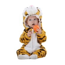 nerd hunters Pluszowa Piżama Kigurumi Kostium Cosplay Śpiochy Tygrysek Niemowlę - Gul - Visa 2