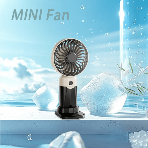 Nuevo mini ventilador de mano, silencioso, alta potencia de viento, larga duración de la batería, ventilador portátil y compacto para viajes al aire libre, ventilador USB pequeño