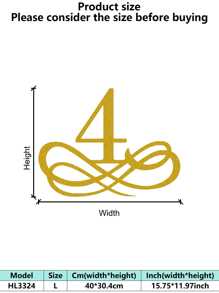 1PC Rustproof Wrought Iron Wall Art - European Vintage Baroque Golden Decorative Painting Artistic Letter Wall Mura Room Decor Bedroom Decor Home Decor Wall Decor