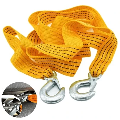 Correa para remolque con ganchos. Correa de cuerda para Cable de remolque de coche color aleatorio de alta calidad 4 cm x 4 metros