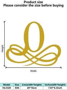 1PC Rustproof Wrought Iron Wall Art - European Vintage Baroque Golden Decorative Painting Artistic Letter Wall Mura Room Decor Bedroom Decor Home Decor Wall Decor