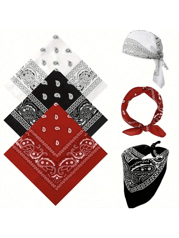1/3 piezas Pañuelos vaqueros de estilo paisley elegantes - Suaves, versátiles y absorbentes para hombres y mujeres - Perfectos para el cabello, el cuello y como accesorio de muñeca, actividades al aire libre y declaraciones de moda