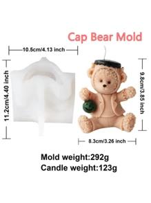 Halloween Bear Silicone Mold, Witch Bear Candle Mold, Terrifying Halloween Candle Making Mold, Crow Skull Head, Pumpkin Bear Candle Mold, Animal Bear Resin Mold, Scented Gypsum Mold, Home Desktop Decoration, Parent-Child DIY, Party Scene Arrangement