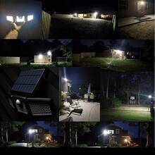 NetHong Solar Lights Outdoor 3 Heads Waterproof Durable Wireless Motion Sensor Security Lamp With 270 Degree Wide Angle For Porch Garage Garden Patio Yard Pathway - 黑色 - 查看 9
