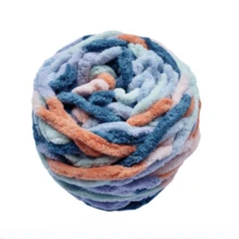 1卷多色冰棒色毛线,柔软粗线,适合DIY钩编,可用于制作手工毯子、围巾、帽子、靠垫或其他家居装饰品。 - 彩色 - 查看 13