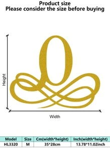 1PC Rustproof Wrought Iron Wall Art - European Vintage Baroque Golden Decorative Painting Artistic Letter Wall Mura Room Decor Bedroom Decor Home Decor Wall Decor