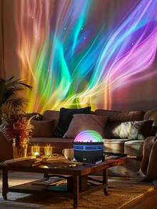 1pc Enchanting Starry Sky Lights - Illuminate Romantic Bedrooms, Add Sparkle To Holidays, Camping Adventures & Parties - A Dreamy Gift For All Occasions, 2 In 1 Northern Lights And Ocean Wave Projector - Multicolor - View 7