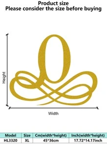 1PC Rustproof Wrought Iron Wall Art - European Vintage Baroque Golden Decorative Painting Artistic Letter Wall Mura Room Decor Bedroom Decor Home Decor Wall Decor
