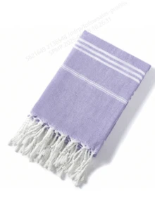 1 pezzo Asciugamano da spiaggia classico e durevole in stile turco con nappe, disponibile in varie misure, anti-sabbia, ad asciugatura rapida, leggero, adatto per spiaggia, spa, viaggi, asciugamano sportivo a righe, asciugamano da bagno, ideale come regalo per Ognissanti, Natale, autunno/inverno