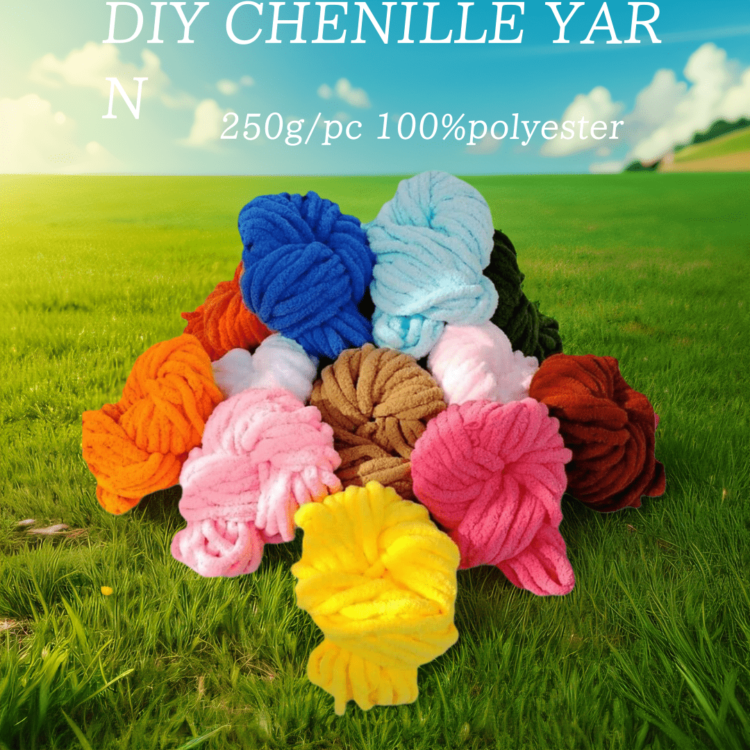 1PC 250G Super Soft Chunky Yarn -Fluffy Chenille Yarn For Handcrafting DIY Arm Knit