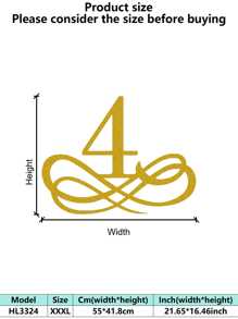 1PC Rustproof Wrought Iron Wall Art - European Vintage Baroque Golden Decorative Painting Artistic Letter Wall Mura Room Decor Bedroom Decor Home Decor Wall Decor