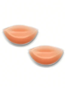 2pcs Seamless Silicone Breast Pads, Thickened And Supportive Invisible Bra Liners, Suitable For Lingerie, Perfect For Swimwear And Bra Accessories, Soft Comfortable, Ideal For Home, Outdoor, And Sportswear