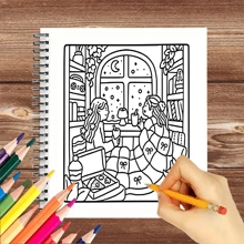 Comfortable Coloring Books For Girls, For Home Relaxation Moments, Spiral Binding: 20 Pages (100g Paper), Non-Leakage, Ideal Relaxation Gift For Family And Friends, Suitable For Birthdays, Parties, Festivals, Relaxation Activities | Unique Illustrations | Bold Coloring Designs, Recommended For 4+ Years Old Teenagers,Back To School,School Supplies