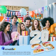 1pc 0-9 Number-Shaped Fruit Candy Cardboard Box, Anniversary Chocolate Candy Tray, Fruit Biscuit Dessert Plate, Dessert Display Stand, Ideal For Birthday Holiday New Year's Party Table Decorations,Christmas