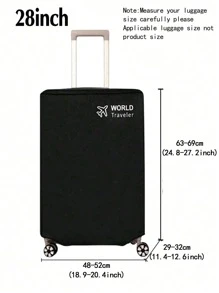 Suitcase Dust Cover, Travel Suitcase Cover, Trolley Box Protective Cover, Solid Color Elastic Suitcase Cover, Travel Accessories, Luggage, Travel Organizer, Suitcase Protective Cover, Back To School, Travel, School, Business, Outdoor, Waterproof, Unisex, Travel Luggage Non-Woven Cover Bag For School School Accessories School Stuff