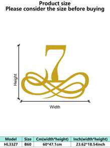 1PC Rustproof Wrought Iron Wall Art - European Vintage Baroque Golden Decorative Painting Artistic Letter Wall Mura Room Decor Bedroom Decor Home Decor Wall Decor
