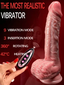 1PC Ultra-Realistic 8.6-Inch Liquid Silicone Thrust Sex Toy Vibrator - Huge, Heating, Rotating, Wireless Remote Control, USB Magnetic Charging, Suitable For Women And Same-Sex Use, Lifelike Design, Smooth Texture, Ergonomic Shape, Discreet Packaging