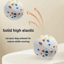 1PC ETPU High-Rebound Dog Bite-Resistant Ball, Round Color Molar Ball Training Pet Educational Interactive Toy Ball, Dog Toy Bite-Resistant Molar Stick, Large Puppy Chewing Toy Dog Toys - Multicolor - View 11