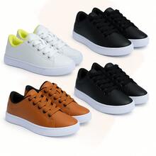 KIT 4 Modern Comfortable Boys' Sneakers For Everyday School Use! - 鏽棕色 - 查看 2
