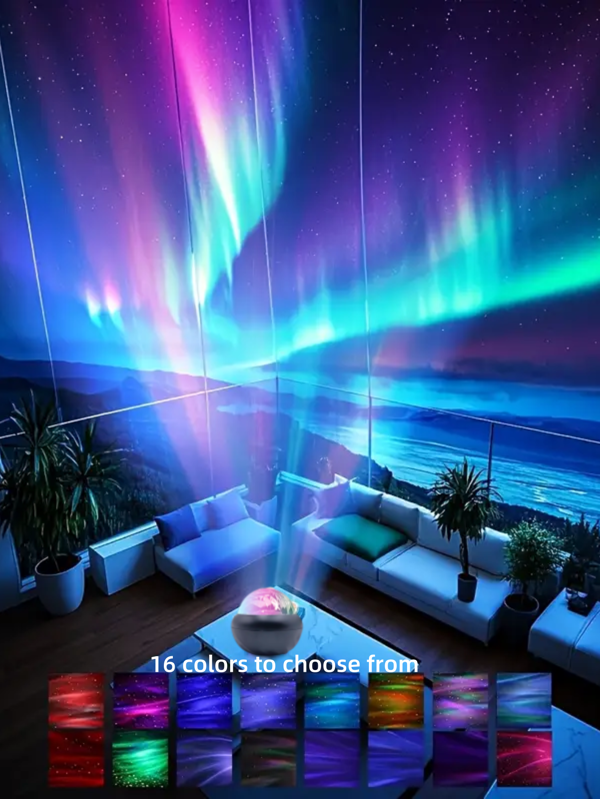 1 pièce Veilleuse Aurore avec télécommande - Projecteur sphérique magique 360°, veilleuse verticale alimentée par USB, convient pour la chambre, le bureau, la décoration de fête, luminosité réglable, cadeau parfait pour les festivals/anniversaires