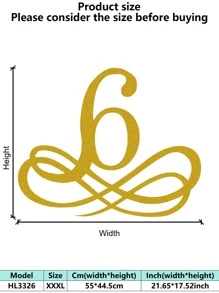 1PC Rustproof Wrought Iron Wall Art - European Vintage Baroque Golden Decorative Painting Artistic Letter Wall Mura Room Decor Bedroom Decor Home Decor Wall Decor