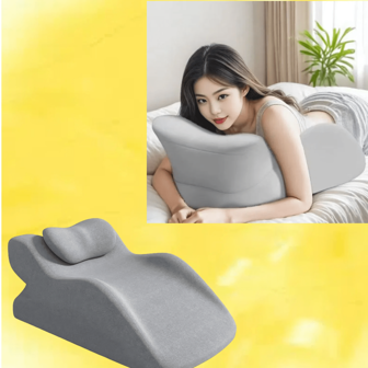 1 PC Ergonomic Sleep Pillow Slow-Resilience Memory Foam Pillow For Stomach Sleepers And Mobile Phone Users. Lumbar Support, Neck Support, Hip Support. Suitable For Various Scenarios Such As Bedrooms, Offices, Camping, Etc.