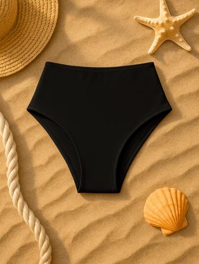 Calcinha de Biquíni Cintura Alta Hotpants Chapa Barriga