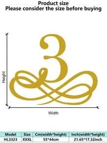 1PC Rustproof Wrought Iron Wall Art - European Vintage Baroque Golden Decorative Painting Artistic Letter Wall Mura Room Decor Bedroom Decor Home Decor Wall Decor