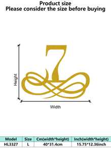 1PC Rustproof Wrought Iron Wall Art - European Vintage Baroque Golden Decorative Painting Artistic Letter Wall Mura Room Decor Bedroom Decor Home Decor Wall Decor