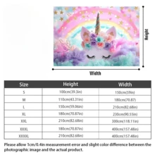 1pc Magical Unicorn Themed Photography Backdrop: For Parties, Photos And Decor, No Electricity Needed - Multicolor - View 3