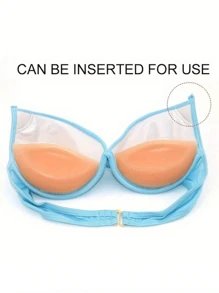 2pcs Seamless Silicone Breast Pads, Thickened And Supportive Invisible Bra Liners, Suitable For Lingerie, Perfect For Swimwear And Bra Accessories, Soft Comfortable, Ideal For Home, Outdoor, And Sportswear