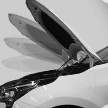 El soporte de elevación del capó delantero amortigua el pilar - Negro - Ver 9