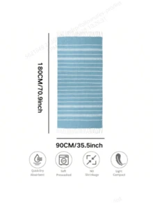 1 pezzo Asciugamano da spiaggia classico e durevole in stile turco con nappe, disponibile in varie misure, anti-sabbia, ad asciugatura rapida, leggero, adatto per spiaggia, spa, viaggi, asciugamano sportivo a righe, asciugamano da bagno, ideale come regalo per Ognissanti, Natale, autunno/inverno