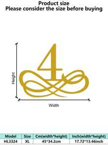 1PC Rustproof Wrought Iron Wall Art - European Vintage Baroque Golden Decorative Painting Artistic Letter Wall Mura Room Decor Bedroom Decor Home Decor Wall Decor