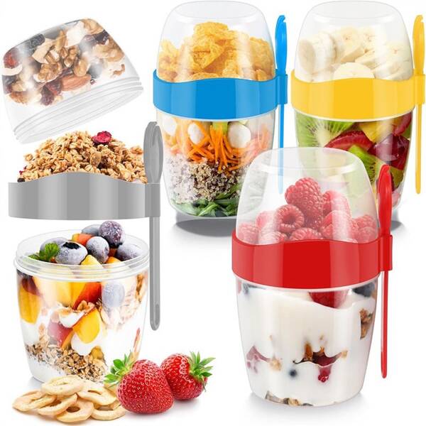 1 pièce Tasse à salade portable, bol à salade à double couche avec couvercle et cuillère, tasse à salade et petit-déjeuner avec fourchette, tasse de bocal pour aliments légers