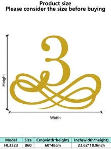 1PC Rustproof Wrought Iron Wall Art - European Vintage Baroque Golden Decorative Painting Artistic Letter Wall Mura Room Decor Bedroom Decor Home Decor Wall Decor