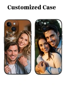 1pc Customized Photo Phone Case Personalized Image Custom Picture Soft Phone Cases Compatible With IPhone 16 15 14 13 12 11 Pro Max 14 15 16 Plus 16e SE4 Full Protective Shockproof Back Cover For Galaxy S25 S24 S23 S22 Ultra Edge Phone Accessory Festival Gifts For Couple Friends Familly Yourself Anniversary Gift, Valentine's Day Gift, Birthday Gift, Wedding Gift, Mother's Day Gift, Father's Day Gift, Best Friend Gift, Gift For Mom/Dad, Boyfriend, Girlfriend